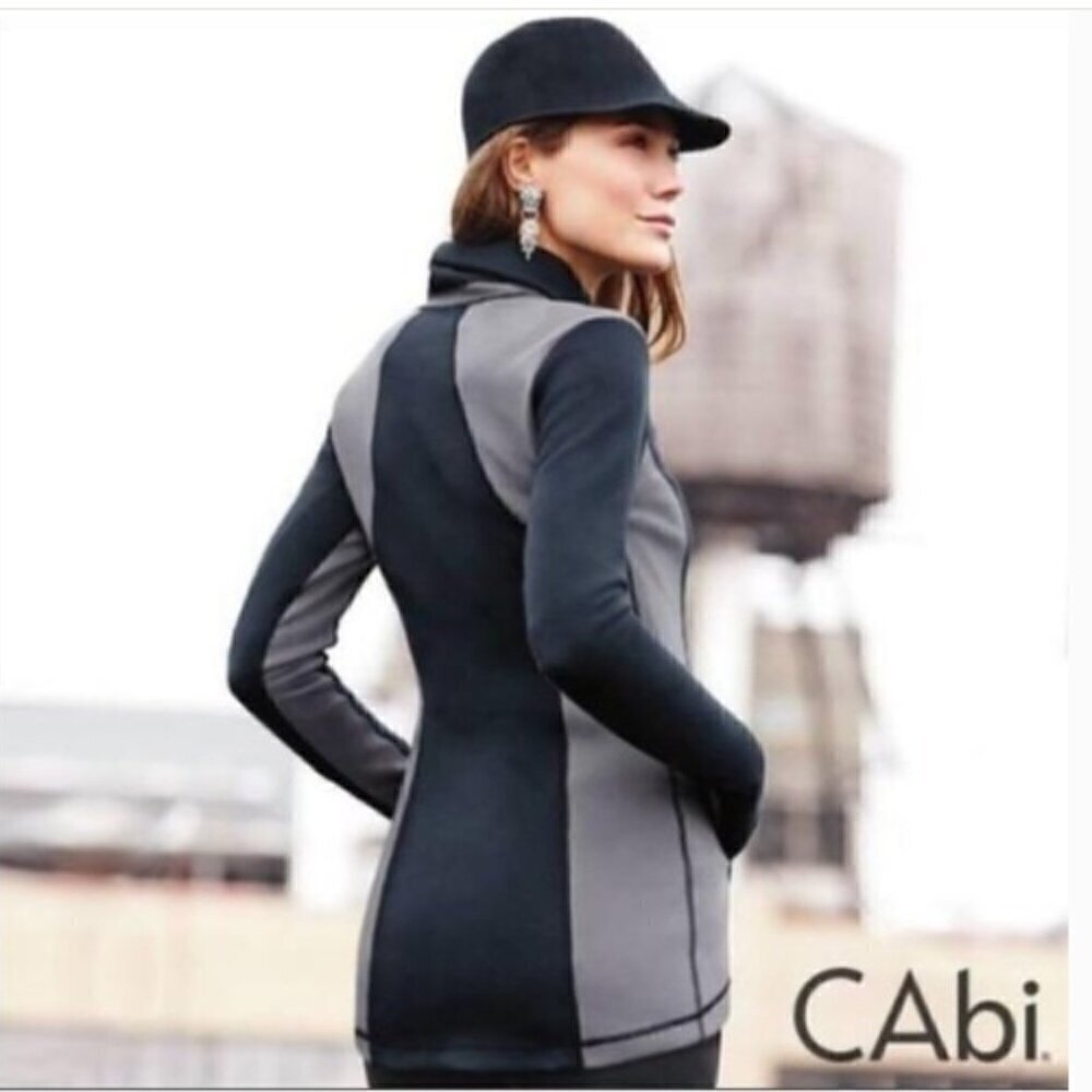 CAbi 989‎ Dash Asymmetrical Zip Up Jacket Size Medium